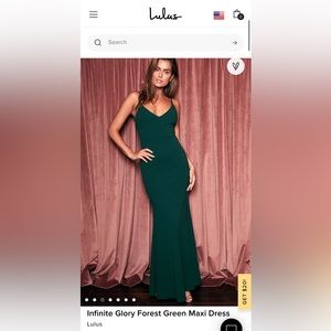 Forest Green Lulu’s Maxi Dress (Infinite Glory)